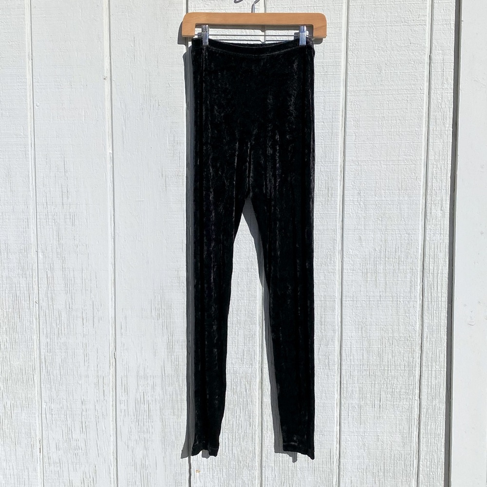 Bundle 3 for 50% off 1990s GAP Black Velvet Stretch Leggings Romantic Grunge
